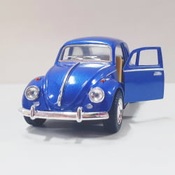  Miniatura de Ferro 1967 Volkswagen Fusca Beetle Clássico Brilho Azul Escala 1/32