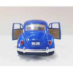  Miniatura de Ferro 1967 Volkswagen Fusca Beetle Clássico Brilho Azul Escala 1/32