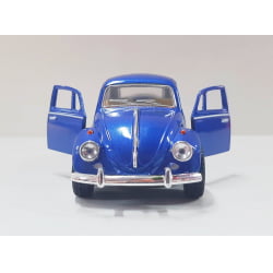  Miniatura de Ferro 1967 Volkswagen Fusca Beetle Clássico Brilho Azul Escala 1/32