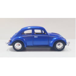  Miniatura de Ferro 1967 Volkswagen Fusca Beetle Clássico Brilho Azul Escala 1/32