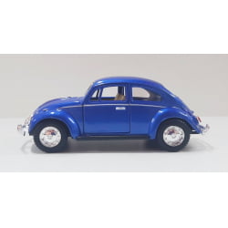  Miniatura de Ferro 1967 Volkswagen Fusca Beetle Clássico Brilho Azul Escala 1/32