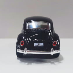  Miniatura de Ferro 1967 Volkswagen Fusca Beetle Clássico Brilho Preto Escala 1/32