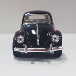  Miniatura de Ferro 1967 Volkswagen Fusca Beetle Clássico Brilho Preto Escala 1/32