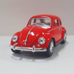  Miniatura de Ferro 1967 Volkswagen Fusca Beetle Clássico Brilho Vermelho Escala 1/32