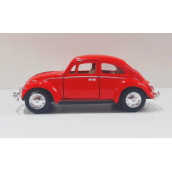  Miniatura de Ferro 1967 Volkswagen Fusca Beetle Clássico Brilho Vermelho Escala 1/32