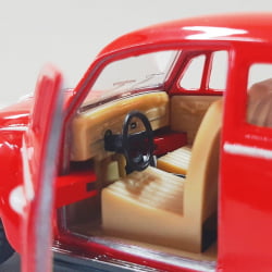  Miniatura de Ferro 1967 Volkswagen Fusca Beetle Clássico Brilho Vermelho Escala 1/32