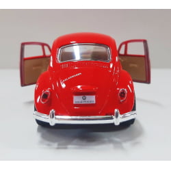  Miniatura de Ferro 1967 Volkswagen Fusca Beetle Clássico Brilho Vermelho Escala 1/32