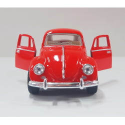  Miniatura de Ferro 1967 Volkswagen Fusca Beetle Clássico Brilho Vermelho Escala 1/32