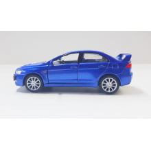 Miniatura de Ferro 2008 Mitsubishi Lancer Evo X Azul Escala 1/36