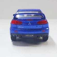 Miniatura de Ferro 2008 Mitsubishi Lancer Evo X Azul Escala 1/36