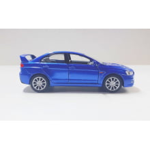 Miniatura de Ferro 2008 Mitsubishi Lancer Evo X Azul Escala 1/36