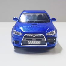 Miniatura de Ferro 2008 Mitsubishi Lancer Evo X Azul Escala 1/36