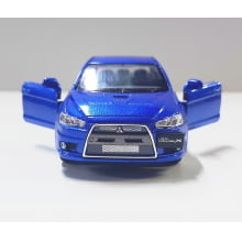 Miniatura de Ferro 2008 Mitsubishi Lancer Evo X Azul Escala 1/36