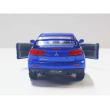 Miniatura de Ferro 2008 Mitsubishi Lancer Evo X Azul Escala 1/36