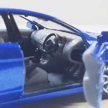 Miniatura de Ferro 2008 Mitsubishi Lancer Evo X Azul Escala 1/36