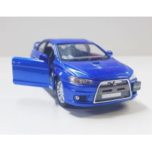 Miniatura de Ferro 2008 Mitsubishi Lancer Evo X Azul Escala 1/36