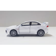 Miniatura de Ferro 2008 Mitsubishi Lancer Evo X Branco Escala 1/36