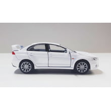 Miniatura de Ferro 2008 Mitsubishi Lancer Evo X Branco Escala 1/36