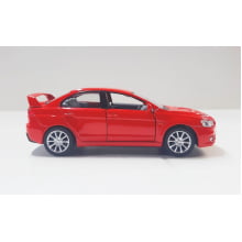 Miniatura de Ferro 2008 Mitsubishi Lancer Evo X Vermelho Escala 1/36