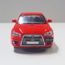 Miniatura de Ferro 2008 Mitsubishi Lancer Evo X Vermelho Escala 1/36