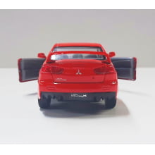 Miniatura de Ferro 2008 Mitsubishi Lancer Evo X Vermelho Escala 1/36