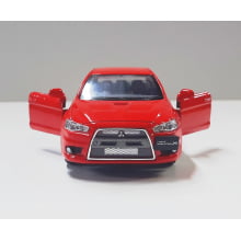 Miniatura de Ferro 2008 Mitsubishi Lancer Evo X Vermelho Escala 1/36