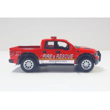 Miniatura de Ferro 2013 Ford F-150 Raptor Supercrew Bombeiros Escala 1/46