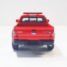 Miniatura de Ferro 2013 Ford F-150 Raptor Supercrew Bombeiros Escala 1/46