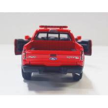 Miniatura de Ferro 2013 Ford F-150 Raptor Supercrew Bombeiros Escala 1/46