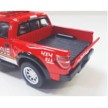 Miniatura de Ferro 2013 Ford F-150 Raptor Supercrew Bombeiros Escala 1/46