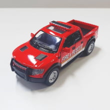 Miniatura de Ferro 2013 Ford F-150 Raptor Supercrew Bombeiros Escala 1/46