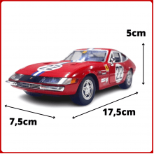 Miniatura de Ferro 365 GTB4 Competizione 1ª Série Ferrari Bburago Escala 1/24