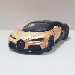  Miniatura de Ferro Bugatti Chiron Sportster Dourado Escala 1/38