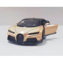  Miniatura de Ferro Bugatti Chiron Sportster Dourado Escala 1/38