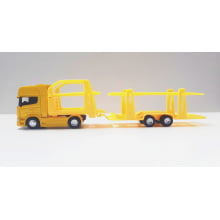 Miniatura de Ferro Cegonha Scannia Toco V8 R730 Amarelo Escala 1/64