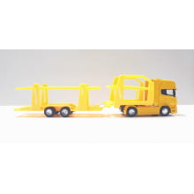 Miniatura de Ferro Cegonha Scannia Toco V8 R730 Amarelo Escala 1/64