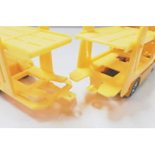 Miniatura de Ferro Cegonha Scannia Toco V8 R730 Amarelo Escala 1/64