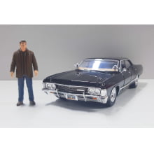 Miniatura de Ferro Chevrolet 1967 Impala SS Sport Sedan do Dean Supernatural Escala 1/24