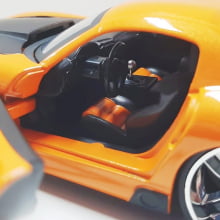 Miniatura de Ferro Dodge Viper Laranja SRT10  2008 Escala 1/24