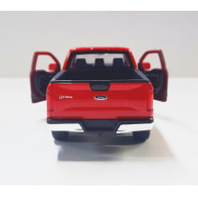 Miniatura de Ferro Ford F-150 Picape Vermelha Comum Regular Cab Escala 1/46