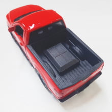 Miniatura de Ferro Ford F-150 Picape Vermelha Comum Regular Cab Escala 1/46