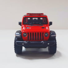 Miniatura de Ferro Jeep Wrangler dos Bombeiros Escala 1/34