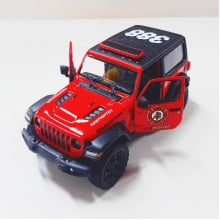 Miniatura de Ferro Jeep Wrangler dos Bombeiros Escala 1/34