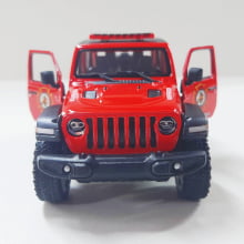 Miniatura de Ferro Jeep Wrangler dos Bombeiros Escala 1/34