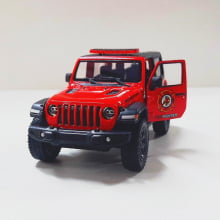 Miniatura de Ferro Jeep Wrangler dos Bombeiros Escala 1/34