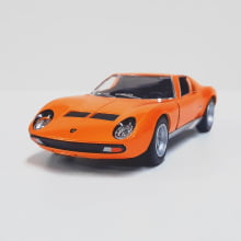  Miniatura de Ferro Lamborghini 1971 Miura P400 SV Laranja 1/34