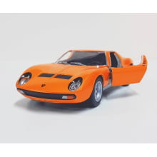  Miniatura de Ferro Lamborghini 1971 Miura P400 SV Laranja 1/34