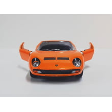  Miniatura de Ferro Lamborghini 1971 Miura P400 SV Laranja 1/34