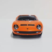  Miniatura de Ferro Lamborghini 1971 Miura P400 SV Laranja 1/34