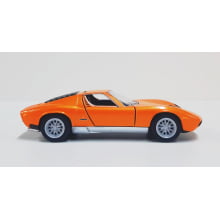  Miniatura de Ferro Lamborghini 1971 Miura P400 SV Laranja 1/34